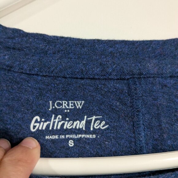 J. Crew Factory Girlfriend Tee Heathered Navy Size Small - Picture 2 of 4